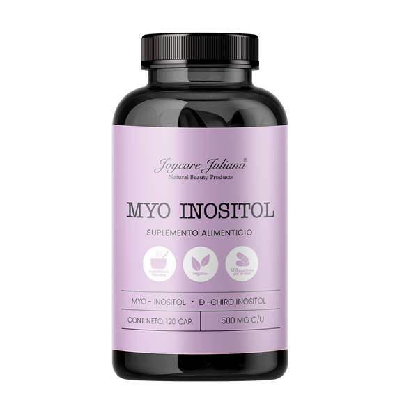 MYO Inositol / Auxiliar en la regulación de glucosa / Auxiliar con síntomas del Síndrome de Ovario Poliquistico / 120 caps